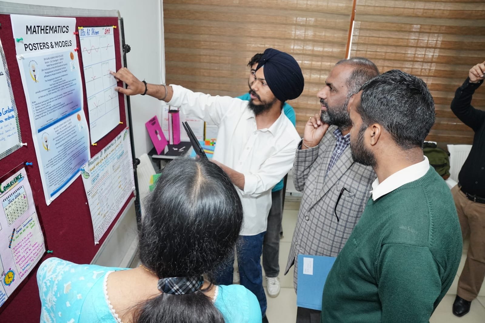 Poster presentation — students display innovative ideas in mathematics.